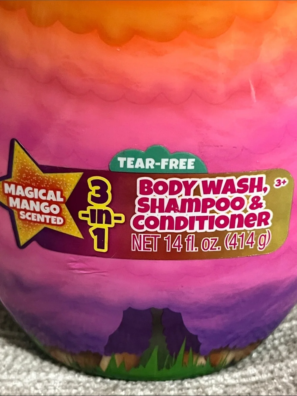 Pink” Hair” Llamacorn Kids 3-in-1 Body Wash Shampoo Conditioner Girls Tear Free